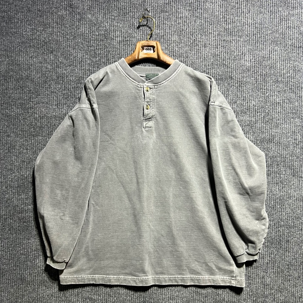 Vintage McIntosh Seymour Sweatshirt Mens XL Gray Henley Long Sleeve Made In USA
